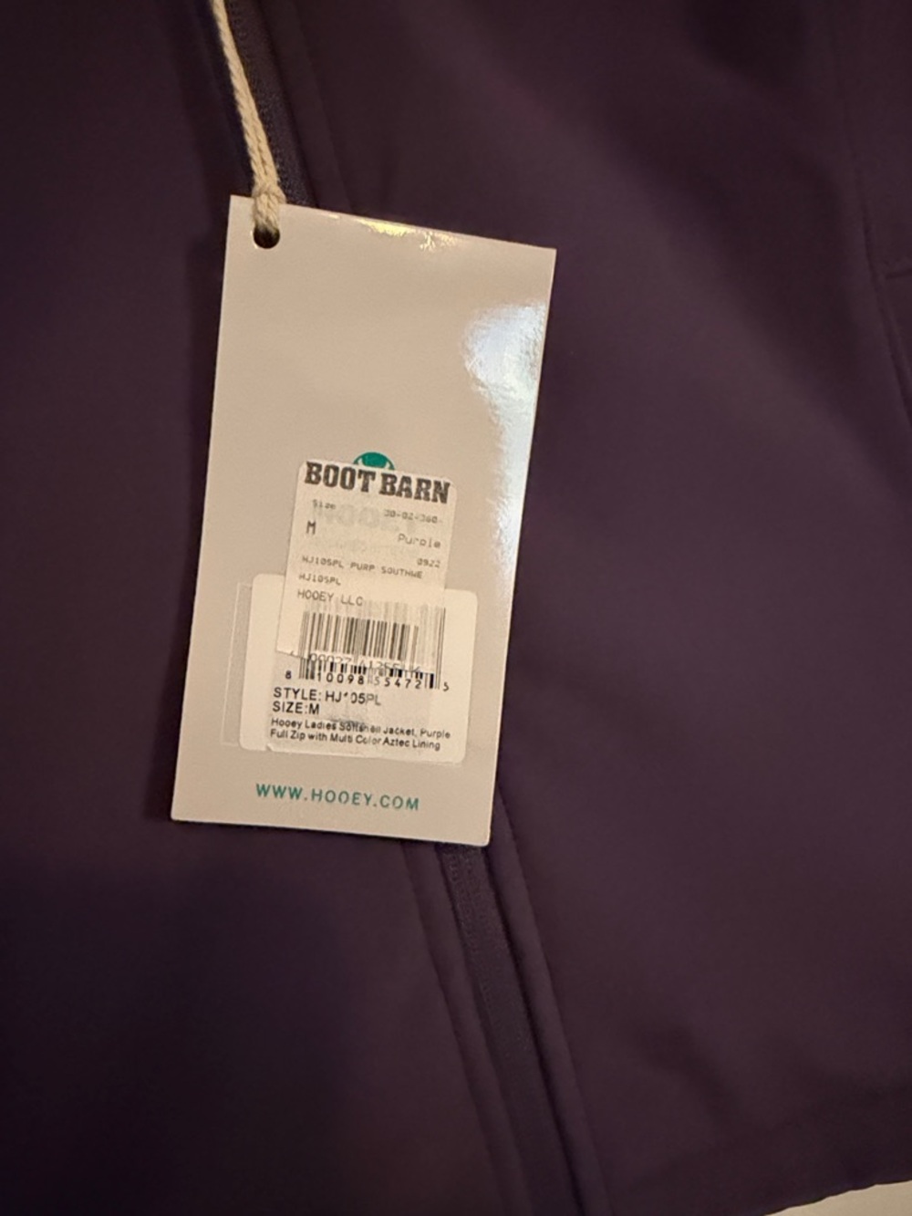 NWT Hooey Women's Deep Purple Softshell Jacket - Picture 3 of 5
